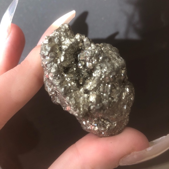 Natural Pyrite Cluster, Raw Fools Gold Crystal, Genuine Pyrite Stone - Picture 7 of 11